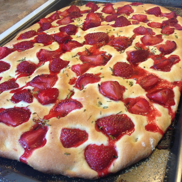 strawberry & rosemary focaccia