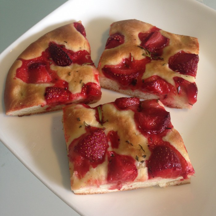 strawberry & rosemary focaccia