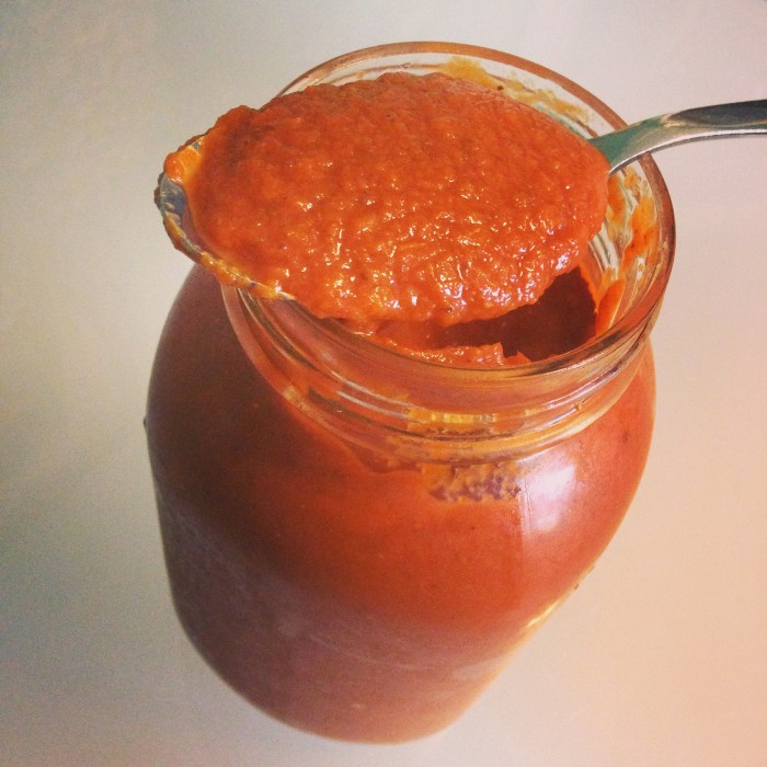 garlic scape tomato sauce