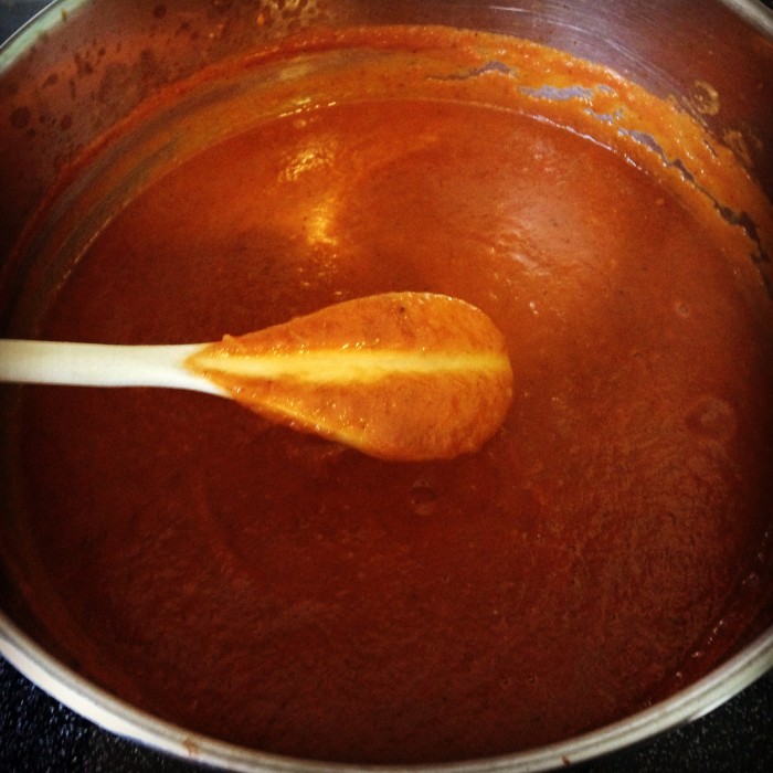 garlic scape tomato sauce